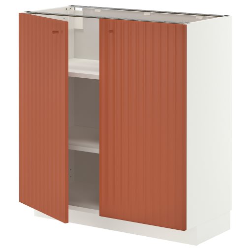 METOD, base cabinet with shelves/2 doors, 80x37 cm, 596.119.04