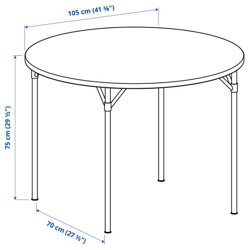GRÖTÅN/GRÖTÅN, table and 4 chairs, 105 cm, 596.174.30
