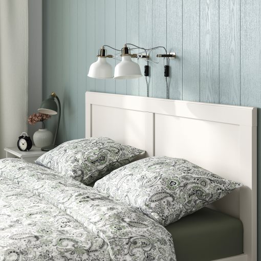 FÅGELFJÄLLET, bed frame with 4 storage boxes, 160x200 cm, 596.210.93