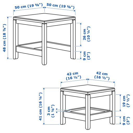HAVSTA, nest of tables, set of 2, 604.041.97