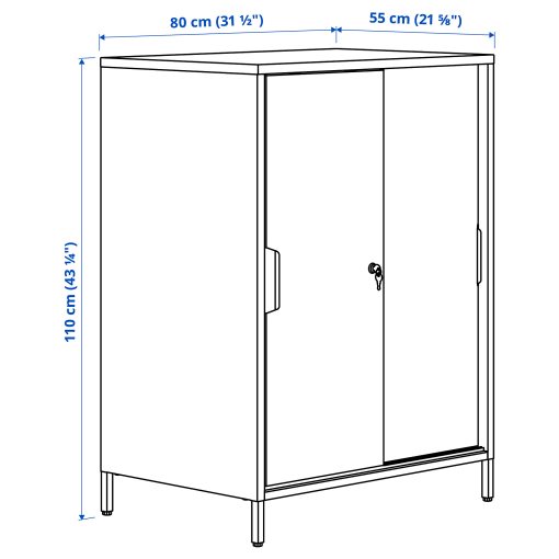 TROTTEN, cabinet with sliding doors, 80x110 cm, 604.747.60