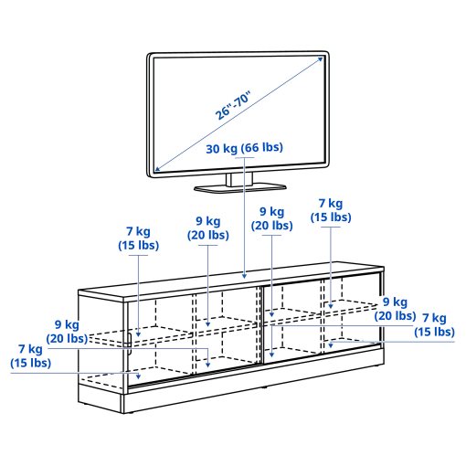 TONSTAD, TV bench, 177x37x56 cm, 604.888.80