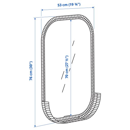 SOMMARBO, mirror, 53x76 cm, 605.168.02
