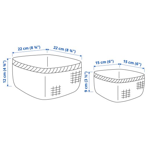 VÄXTHUS, basket/handmade, set of 2, 605.511.31