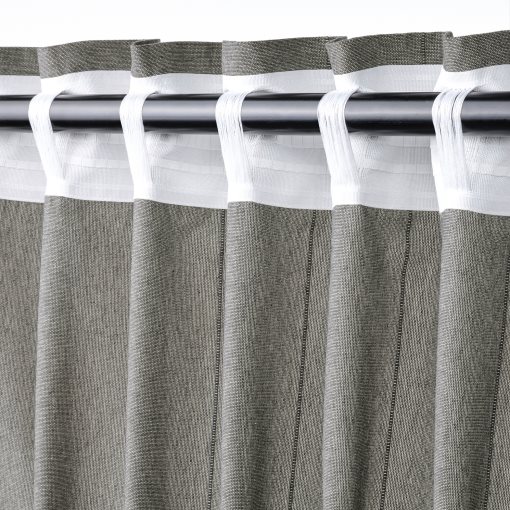 LENDA, curtains with tie-backs 1 pair, 140x300 cm, 605.528.71