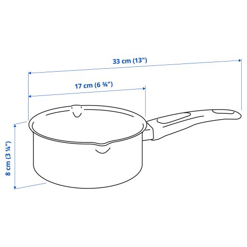 HEMLAGAD, saucepan non-stick coating, 1 l, 605.809.11