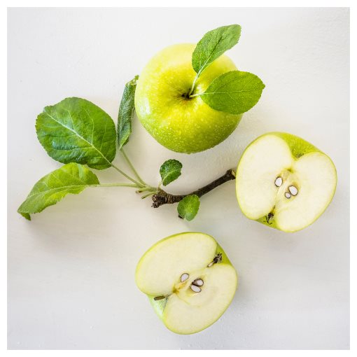 LOVSKOGSLUND, scented candle in glass/apple, 40 hr, 605.820.57