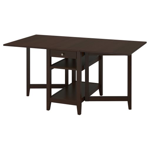 NÄSINGE, gateleg table with storage, 48/104/159x85 cm, 605.875.40