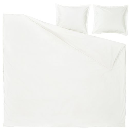 HAMPFLOCKEL, duvet cover and 2 pillowcases, 240x220/50x60 cm, 606.063.79