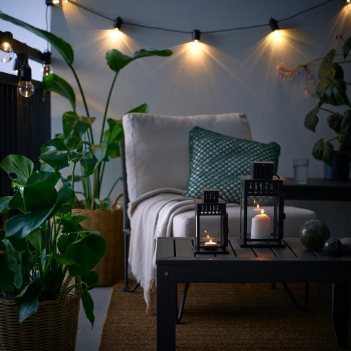 BORRBY, lantern for tealight in/outdoor, 20 cm, 606.088.54