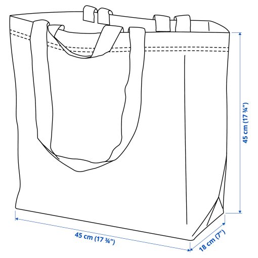 FRAKTA, carrier bag medium, 45x18x45 cm/36 l, 606.111.11