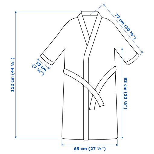 ROCKÅN, bath robe, L/XL, 606.359.42