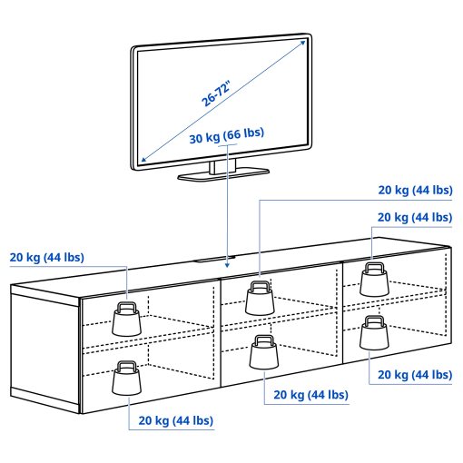 BESTÅ, TV bench with doors, 180x42x38 cm, 693.306.73