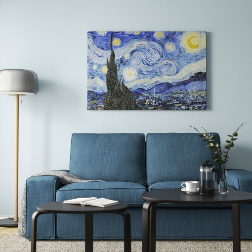 BJÖRKSTA, picture with frame/Starry Night, 118x78 cm, 693.846.37