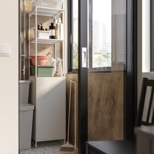 JOSTEIN, shelving unit with door/in/outdoor, 41x44x180 cm, 694.372.35