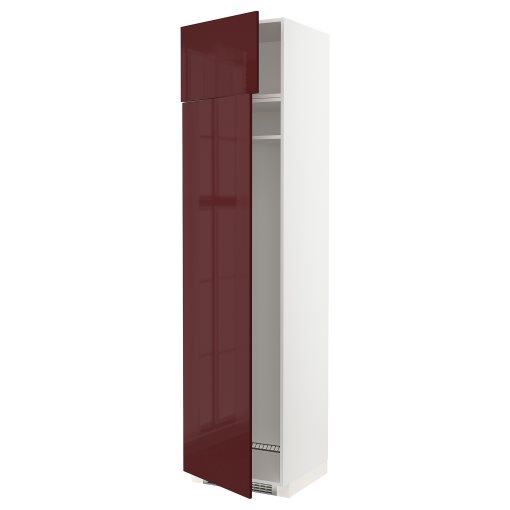 METOD, ψηλό ντουλάπι για ψυγείο ή καταψύκτη με 2 συρτάρια, 60x60x240 cm, 694.618.00