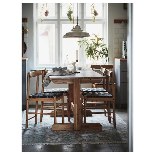 NACKANAS/NACKANAS, table and 4 chairs, 140 cm, 694.675.62