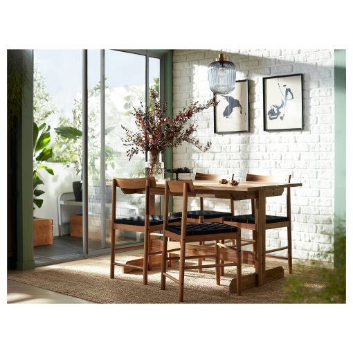 NACKANAS/NACKANAS, table and 4 chairs, 140 cm, 694.675.62