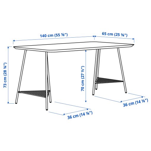 ANFALLARE/TILLSLAG, desk, 140x65 cm, 694.783.15
