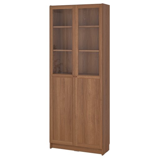 BILLY/OXBERG, bookcase with panel/glass doors, 80x30x202 cm, 694.833.26