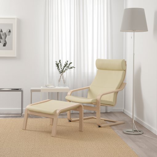 POÄNG, armchair and footstool, 694.843.59