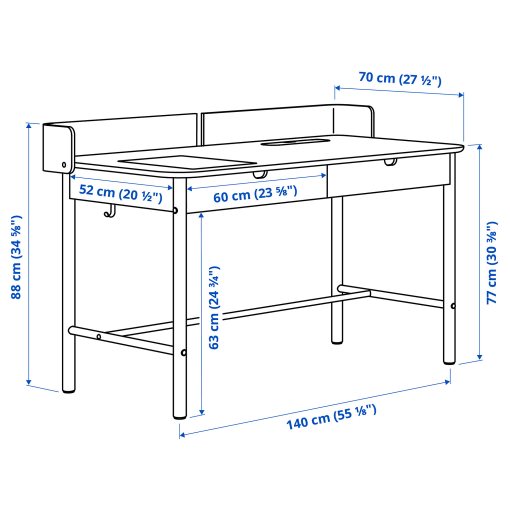 RIDSPÖ/LÅNGFJÄLL, desk and chair, 695.026.74