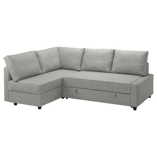 FRIHETEN, corner sofa-bed with storage and extra back cushions, 695.170.53