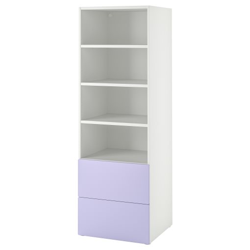SMASTAD/PLATSA, bookcase with 2 drawers, 60x57x181 cm, 695.426.46