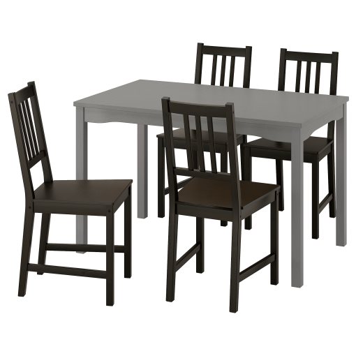 HAUGA/STEFAN, table and 4 chairs, 118x74 cm, 695.749.15