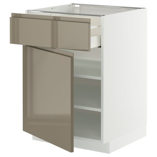 METOD, ντουλάπι βάσης με συρτάρι/πόρτα, 60x60 cm, 695.767.78