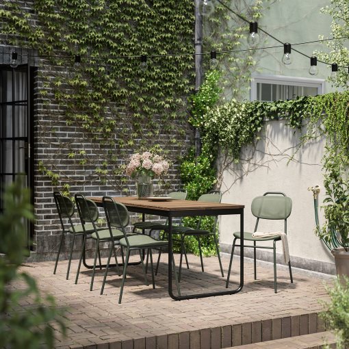 VÄSMAN/ENSHOLM, table extendable and 6 chairs/outdoor, 135/190x74 cm, 695.817.32