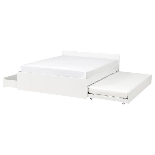 VIHALS, bed frame with 2 storage boxes/1 trundle bed, 140x200 cm, 695.820.10
