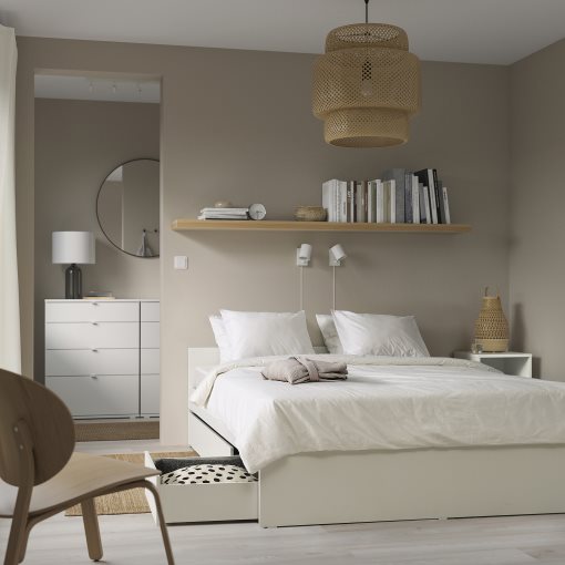 VIHALS, bed frame with 2 storage boxes/1 trundle bed, 140x200 cm, 695.820.10