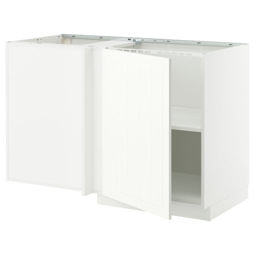 METOD, corner base cabinet with shelf, 128x68 cm, 695.850.42
