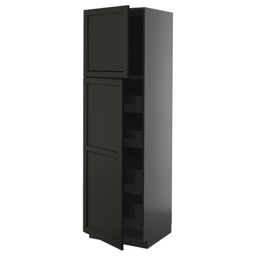METOD/KNIVSHULT, high cabinet with 2 doors/4 drawers, 60x60x200 cm, 695.878.47