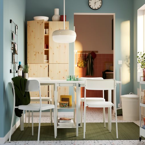 VIHALS, πτυσσόμενο τραπέζι και 4 καρέκλες, 39/95/151x90 cm, 695.899.50