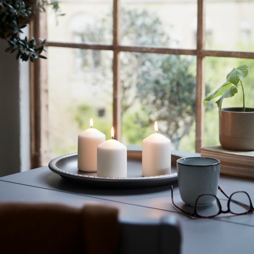 LÄTTNAD, unscented block candle, 703.384.56