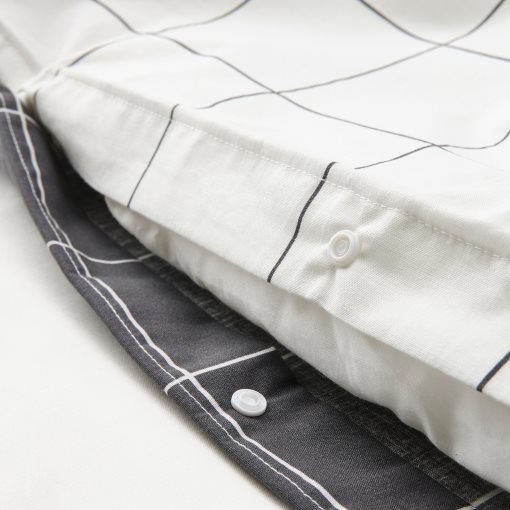 VITKLÖVER, quilt cover and pillowcase, 150x200/50x60 cm, 704.906.65