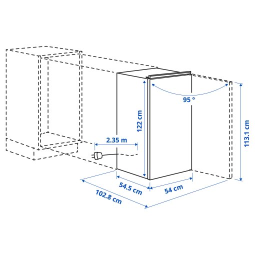 AVKYLD, ψυγείο/IKEA 500 ενσωματωμένος, 209 l, 704.998.35