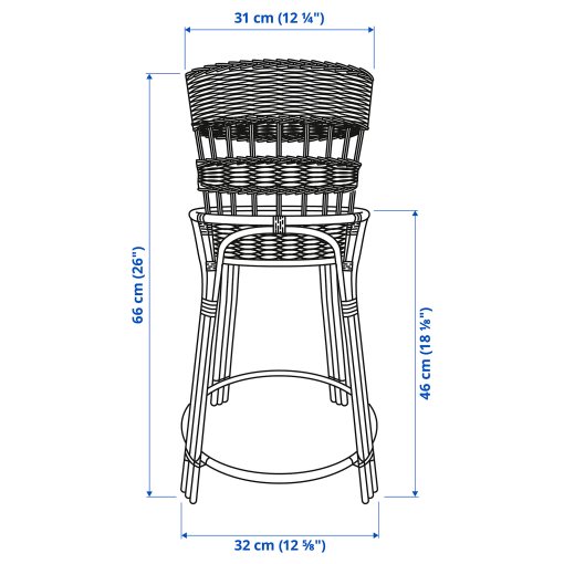 TOLKNING, plant stand/handmade, 66 cm, 705.126.86