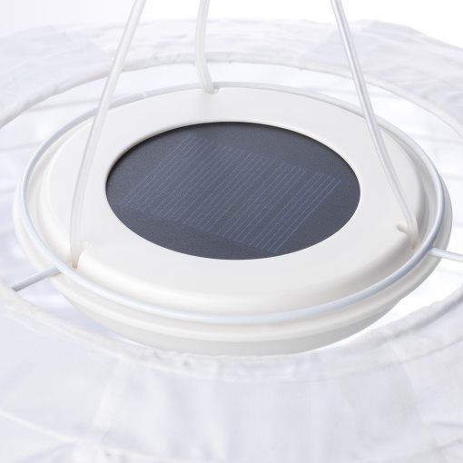 SOLVINDEN, solar-powered pendant lamp with built-in LED light source/outdoor/globe, 45 cm, 705.136.57
