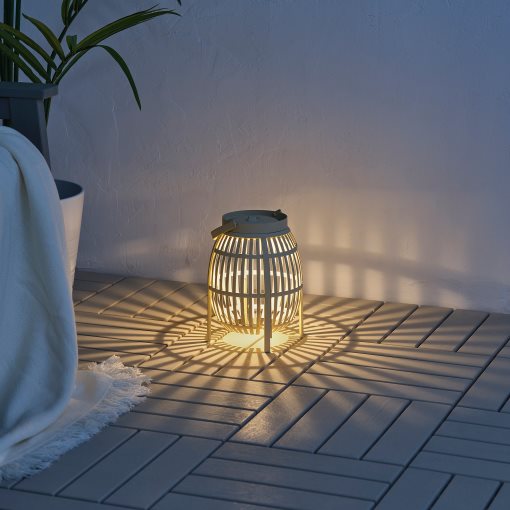 SOLVINDEN, επιτραπέζιο φωτιστικό με ενσωματωμένο φωτισμό LED/λειτουργία με μπαταρία/εξωτερικού χώρου, 24 cm, 705.718.74