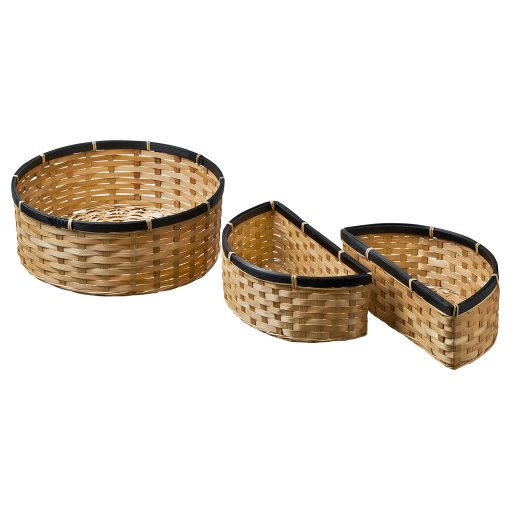 SNÖPLOG, handmade basket, set of 3, 705.818.49