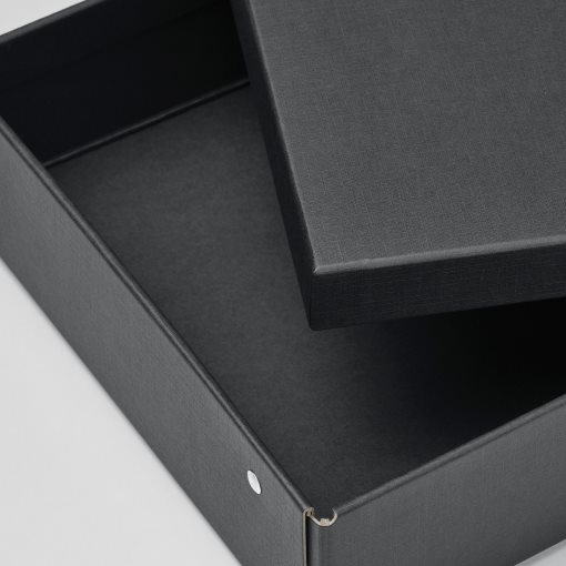 FJÄDERHARV, storage box with lid, 25x35x8 cm, 705.968.98