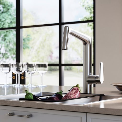 MAJSJÖN, kitchen mixer tap pull out with spray, 706.019.13