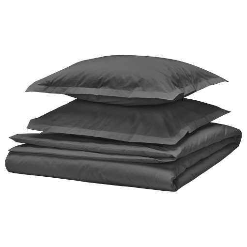 HAMPFLOCKEL, duvet cover and 2 pillowcases, 240x220/50x60 cm, 706.064.30