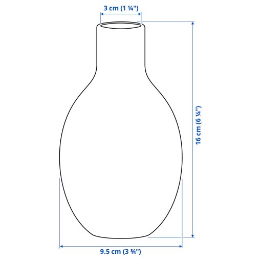 BLODBJÖRK, βάζο, 16 cm, 706.072.98