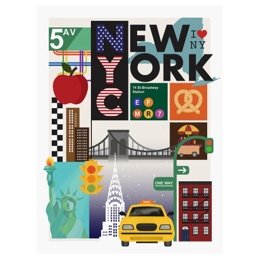 PJÄTTERYD, πίνακας/Νέα Υόρκη, 30x40 cm, 706.187.82