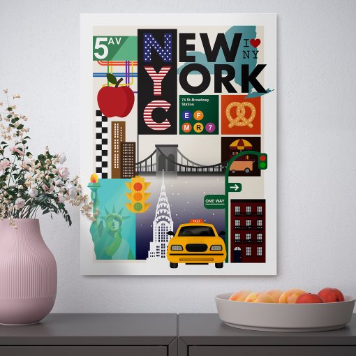 PJÄTTERYD, πίνακας/Νέα Υόρκη, 30x40 cm, 706.187.82