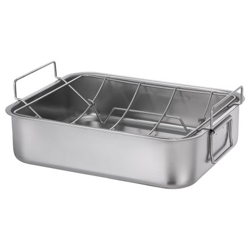 BAKTIDER, roasting tin with grill rack, 40x32 cm, 706.296.48